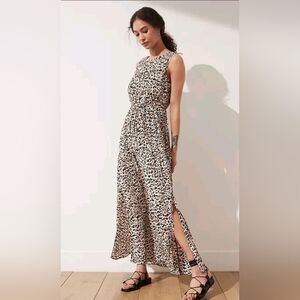 NWT Banana Republic Leopard Animal Print Pleated Maxi Dress Size Medium​​​